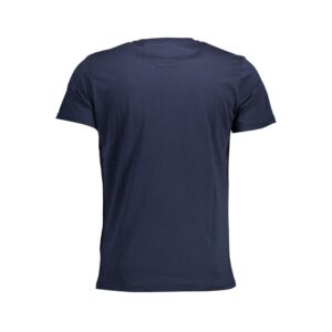 Chic Crew Neck Cotton Tee in Blue