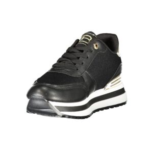Black Polyester Women Sneaker
