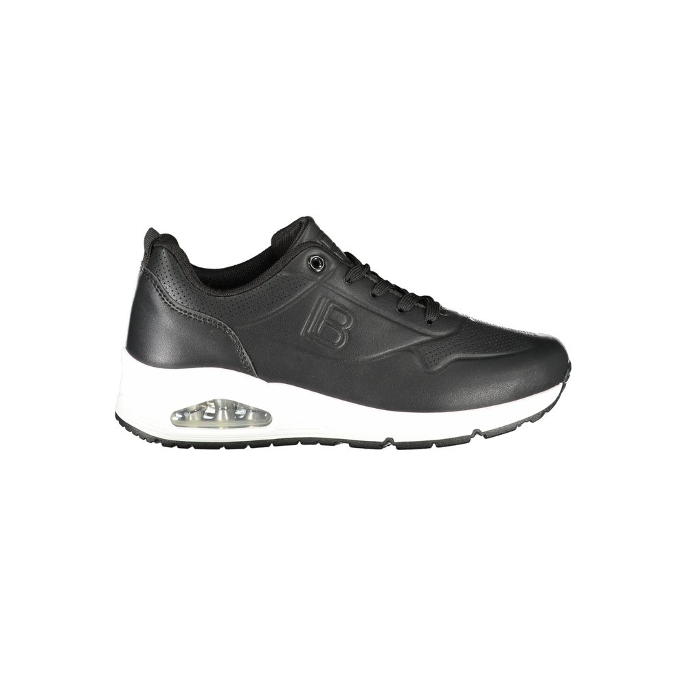 Black Polyester Women Sneaker