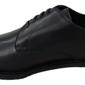 Elegant Black Leather Derby Dress Shoes