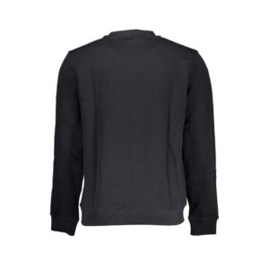 Elegant Black Long Sleeved Crew Neck Sweatshirt