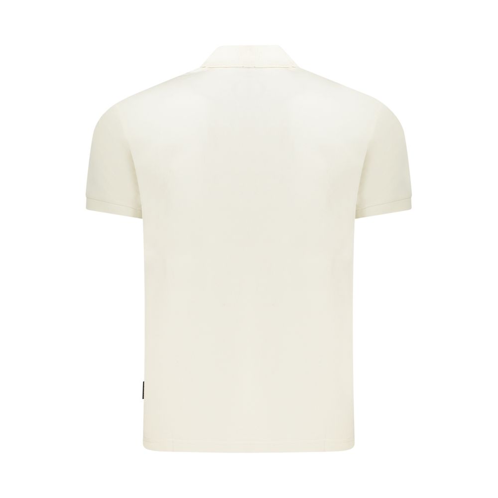 White Cotton Men Polo Shirt