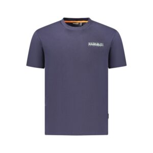 Blue Cotton Men T-Shirt