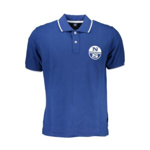 Blue Cotton Polo Shirt