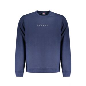 Blue Cotton Men Sweater