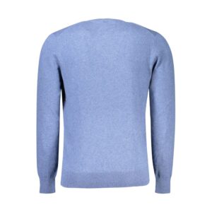 Blue Cotton Men Sweater