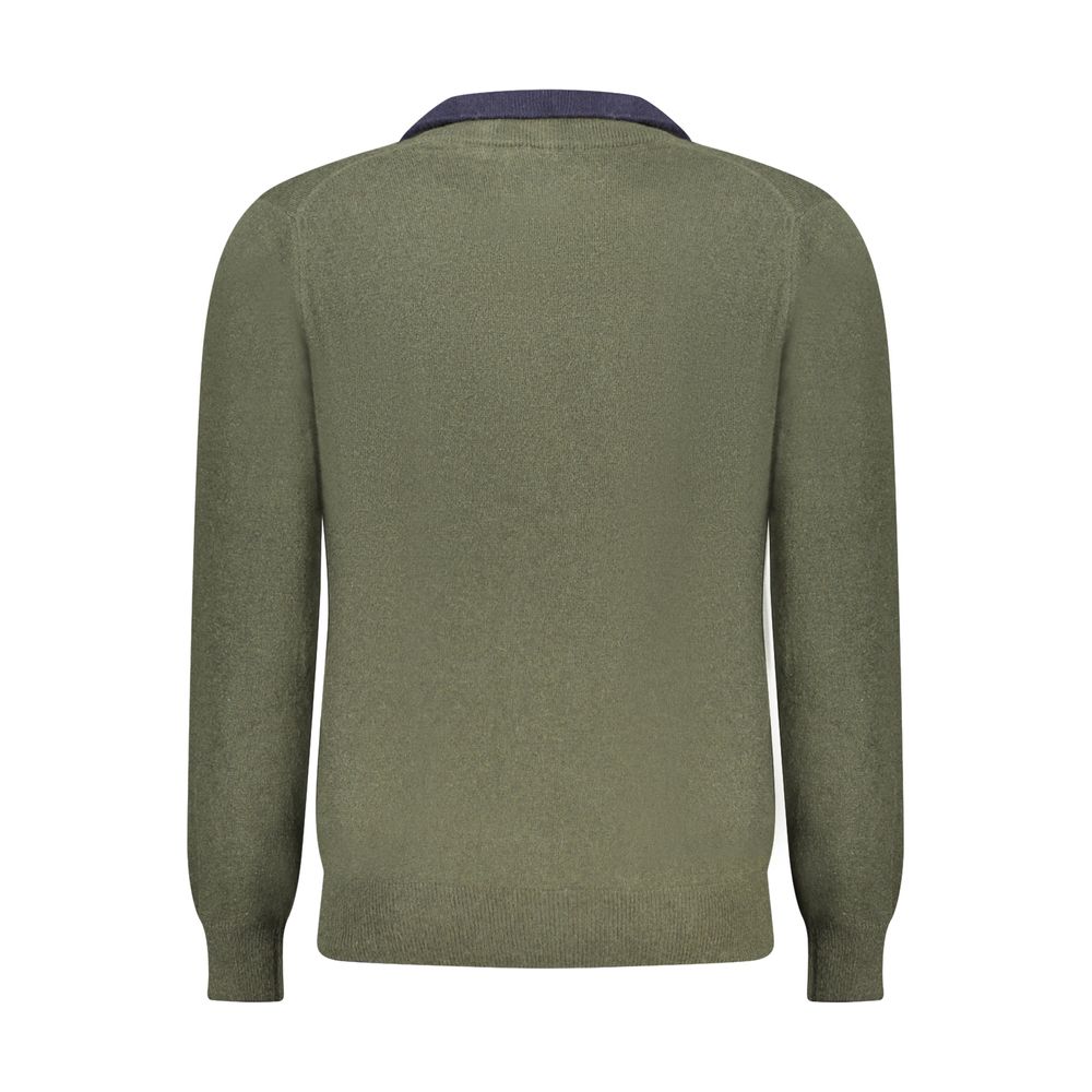 Green Wool Men Sweater