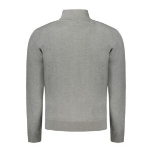 Gray Polyamide Mens Cardigan