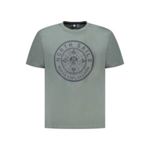 Green Cotton Men T-Shirt