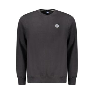 Black Cotton Men Sweater