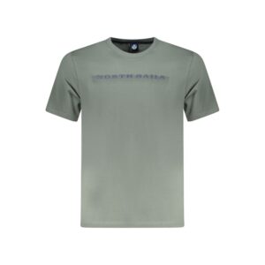 Green Cotton Men T-Shirt