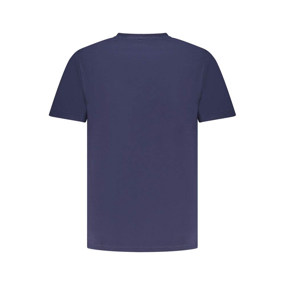 Blue Cotton Men T-Shirt