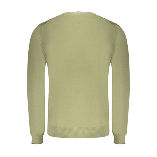 Green Cotton Men Sweater