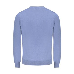 Blue Cotton Men Sweater