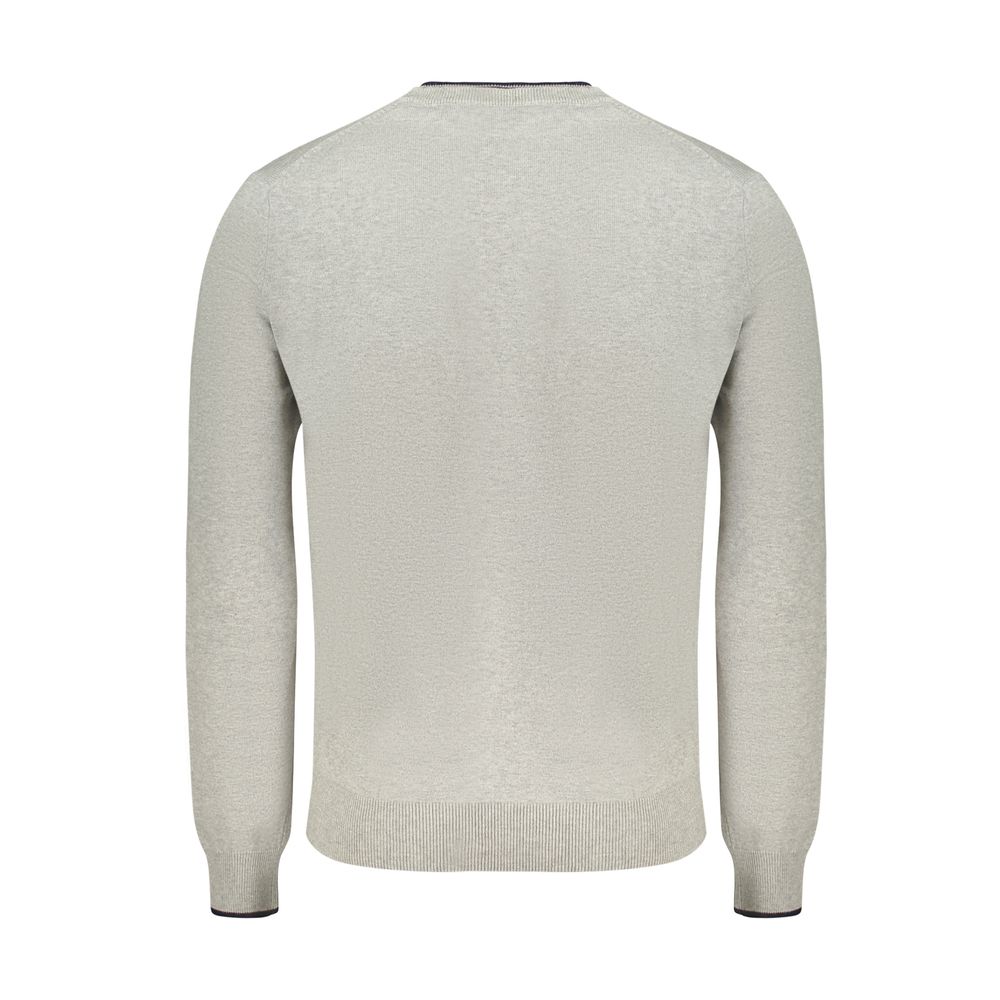 Gray Cotton Men Sweater
