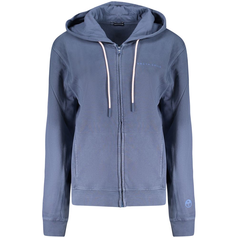 Blue Cotton Women Sweater
