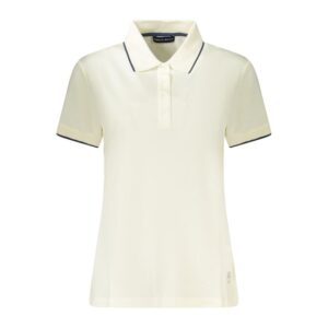 White Cotton Women Polo Shirt