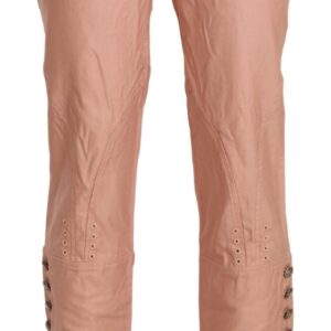 Chic High Waist Cropped Cotton Trousers