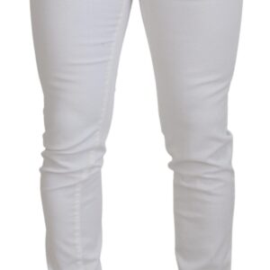 Elegant Slim Fit White Skinny Jeans
