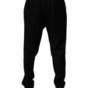 Black Wool Jogger Sweatpants Pants