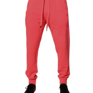 Neon Red Cotton Jogger Men Sweatpants Pants