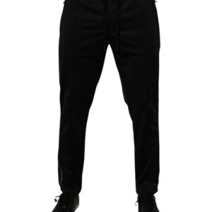 Black Polyester Men Jogger Sweatpants Pants