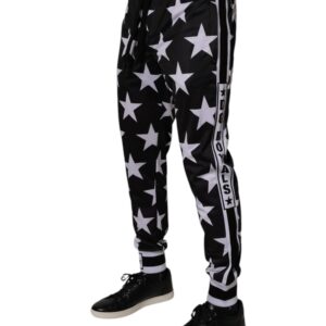 Black White Stars Jogger Men Sweatpants Pants