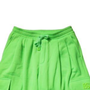 Neon Green Cargo Jogger Men Sweatpants Pants