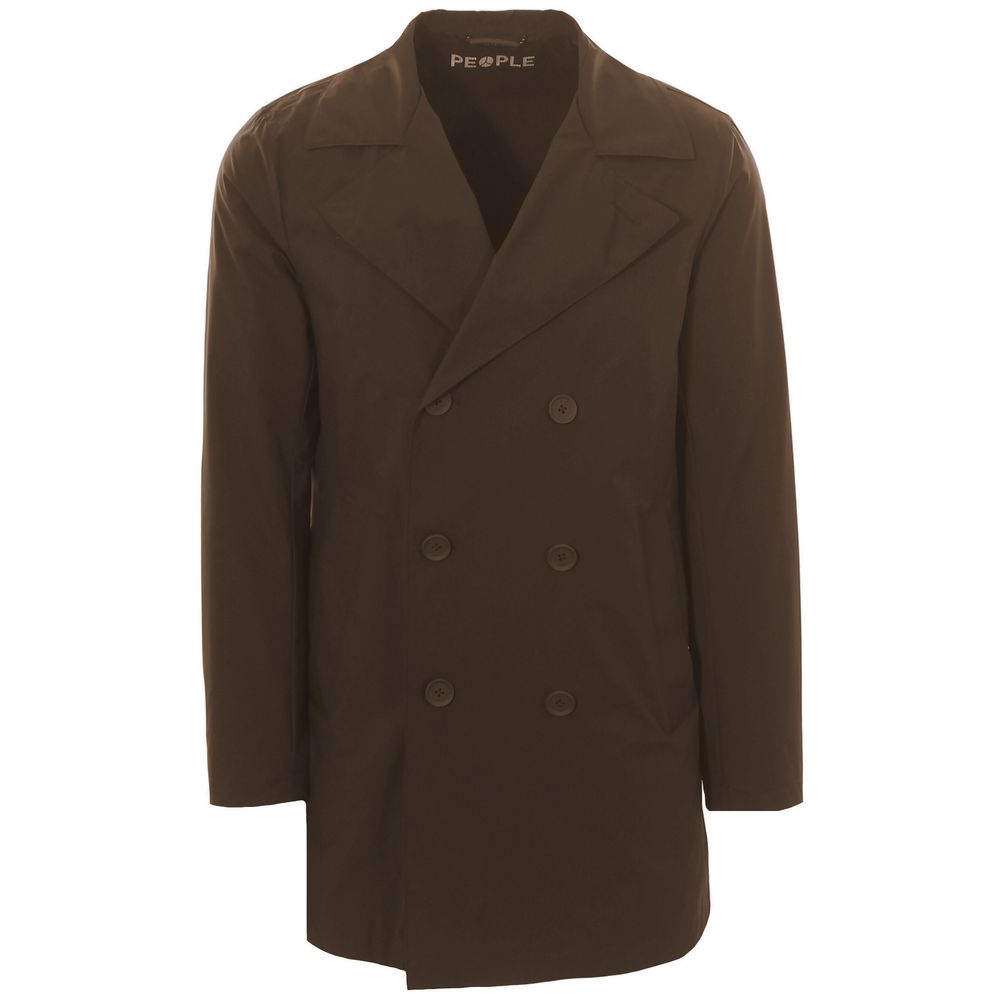 Brown Recycled Polyester Men Jacket