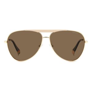 Gold Stainless Steel Stainless Steel Sunglasses