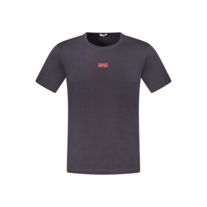 Blue Cotton Men T-Shirt