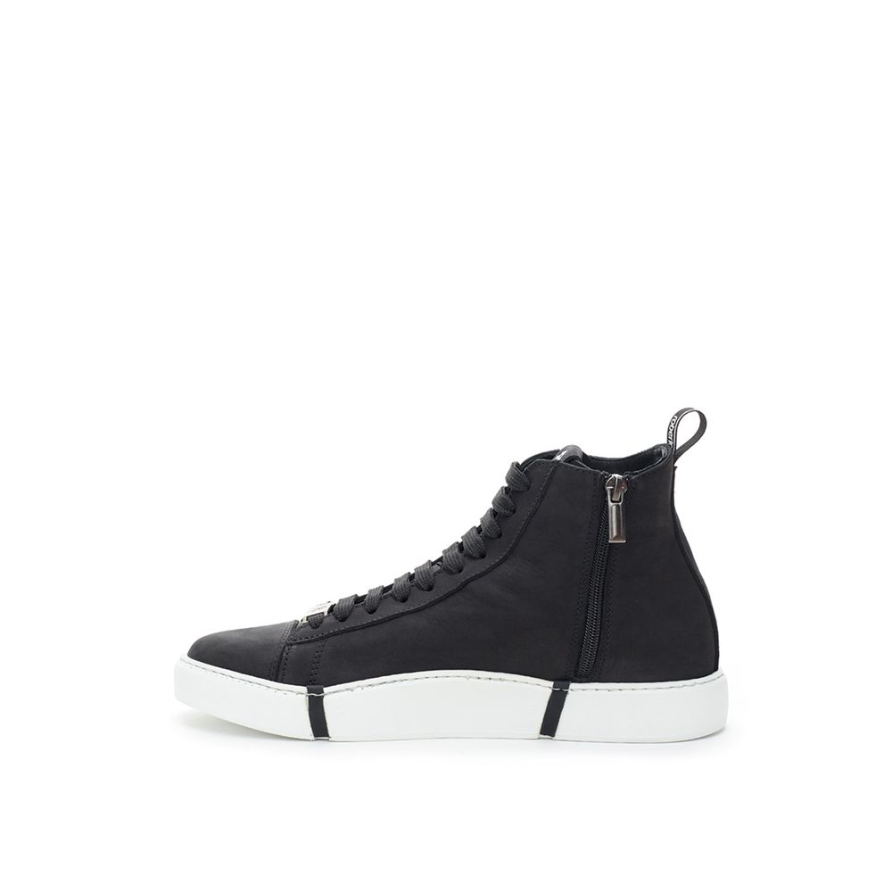 Black Suede Leather Sneaker