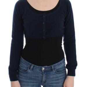 Chic Cashmere-Blend Cropped Sweater in Blue
