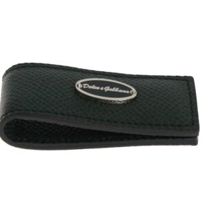 Elegant Green Leather Money Clip