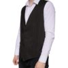 Black Cotton Waistcoat Dress Formal Vest