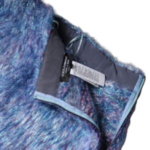 Multicolor Plush High Waist Mini Skirt
