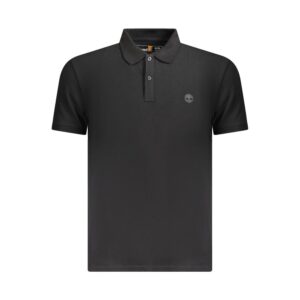 Black Cotton Men Polo Shirt