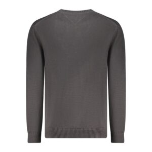 Black Cotton Men Sweater