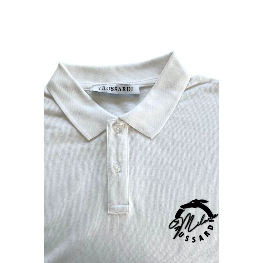White Cotton Polo Shirt