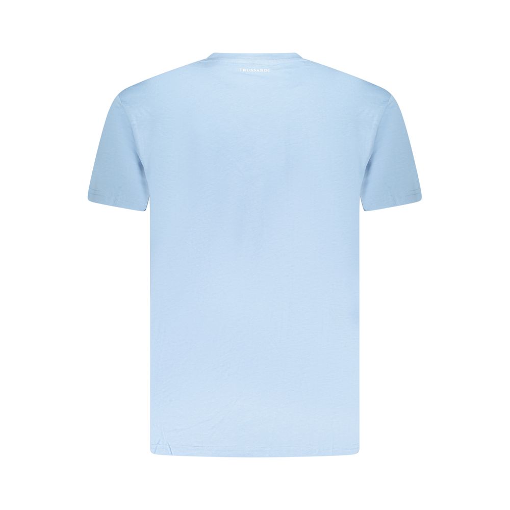 Light Blue Cotton Men TShirt