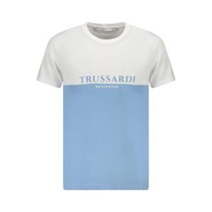 Light Blue Cotton Men T-Shirt