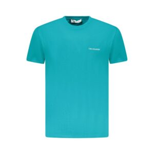 Light Blue Cotton Men T-Shirt