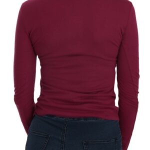 Fuchsia Crystal Embellished U-Neck Blouse