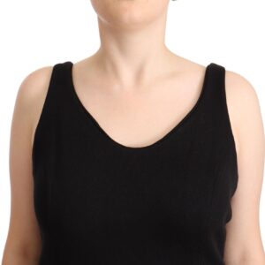 Chic Sleeveless Designer Tank Top in Black