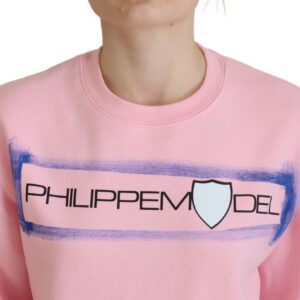 Elegant Pink Long Sleeve Pullover Sweater