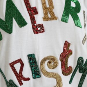 Elegant Sequined Cotton Tee