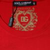 Red Cotton Crew Neck Short Sleeve Tee T-shirt