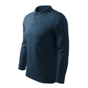 Polo blu navy Malfini Single J. LS M MLI-21102