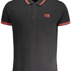 CAVALLI CLASS POLO MANICHE CORTE UOMO NERO