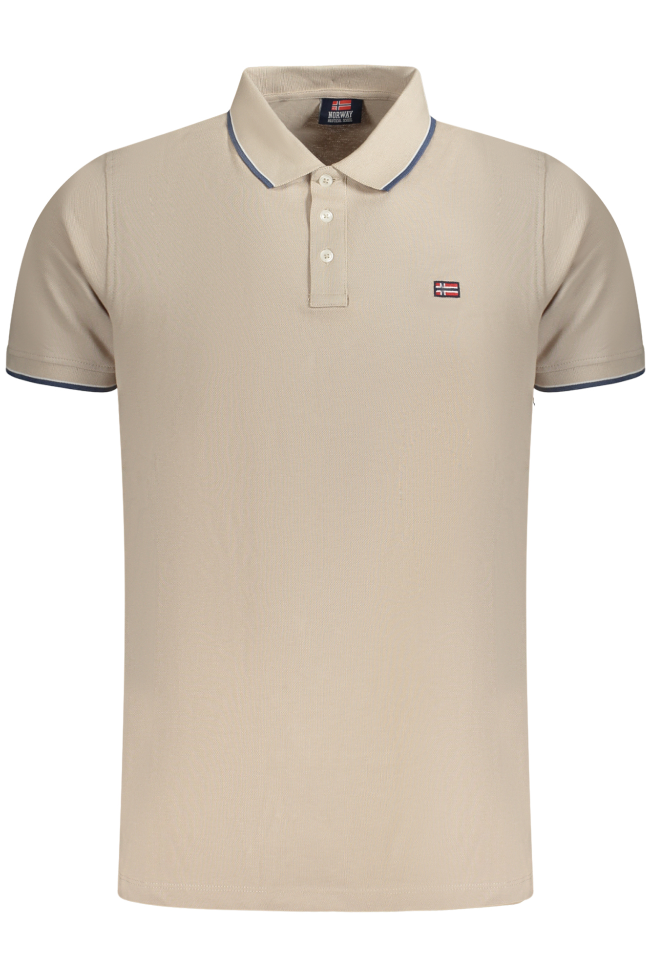 NORWAY 1963 POLO MANICHE CORTE UOMO BEIGE